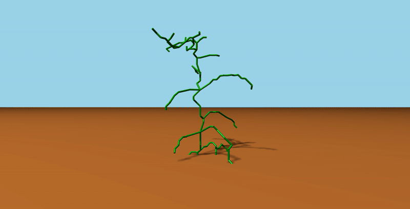 Rendered simulation output